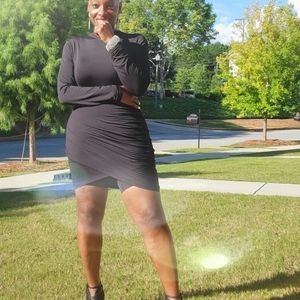 BORIFLORS Black XL  Bodycon Dress